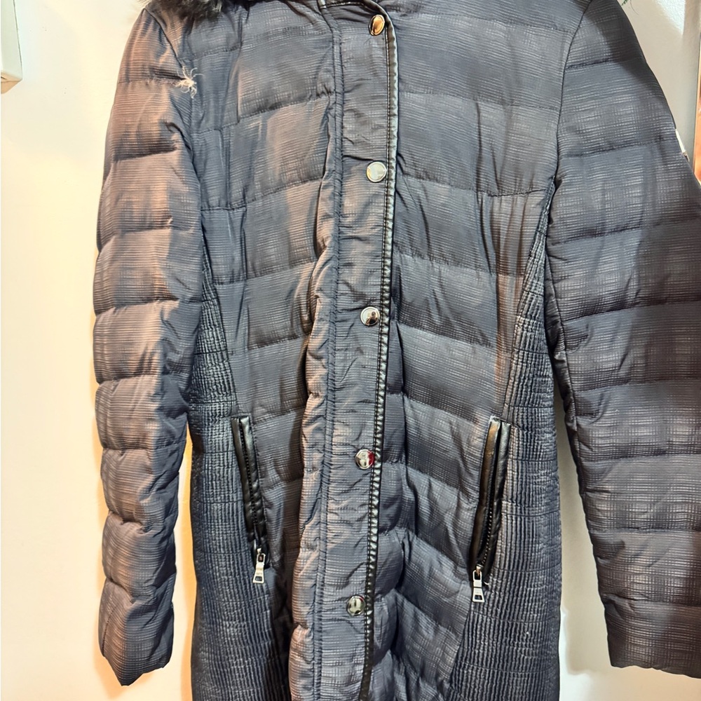 Elegant Charcoal Puffer Coat